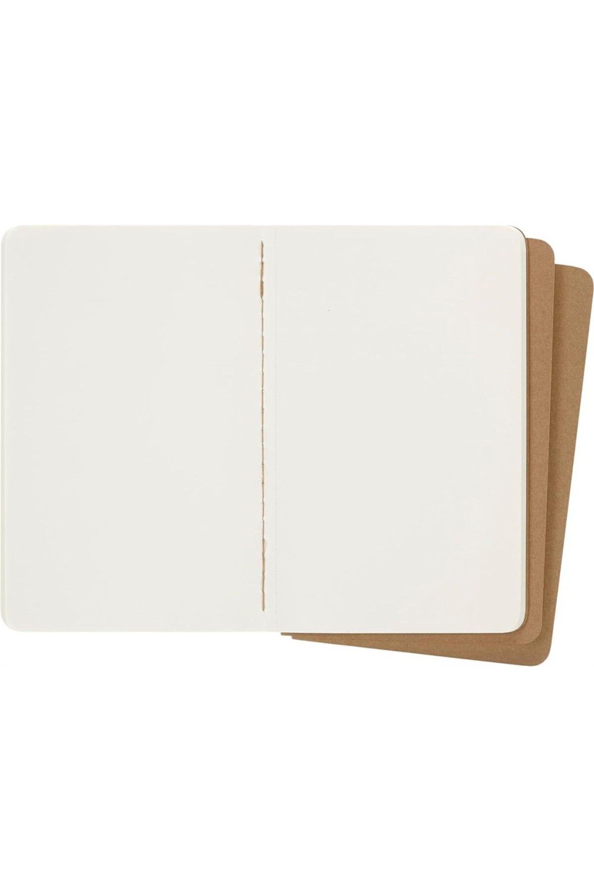 Moleskine-Unlined Cahier Notepad Set of 3 Pocket Size Kraft Brown 4