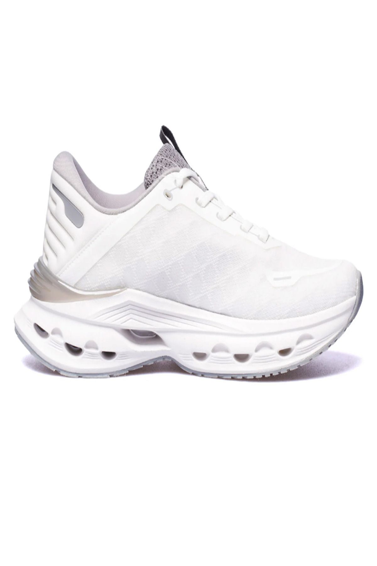 hummel 900683-9001 HML HORIZON Suni Deri Ve Tekstil Üst Yüzey Rahat Taban Beyaz Kadın Spor Ayakkabı
