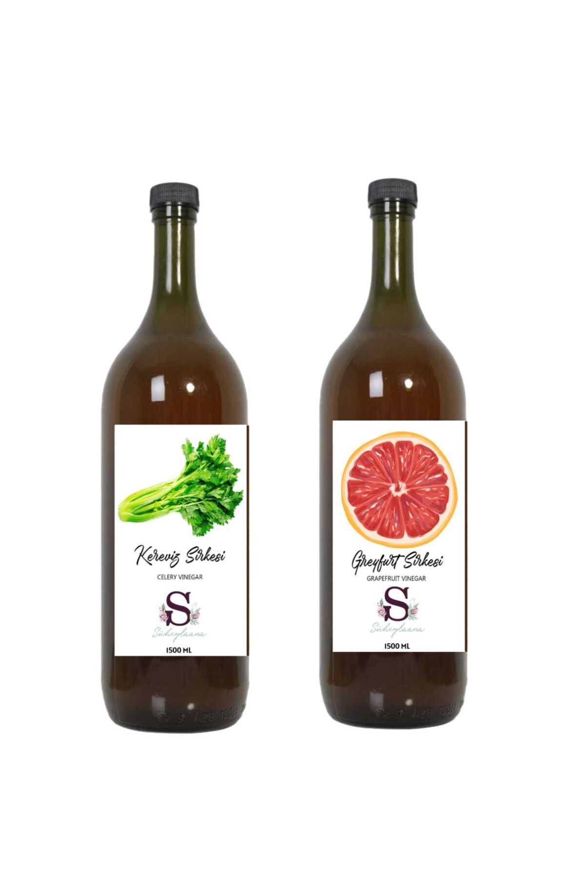 Süheylaana Doğal Kereviz Sirkesi 1500 Ml - Doğal Greyfurt Sirkesi 1500 Ml