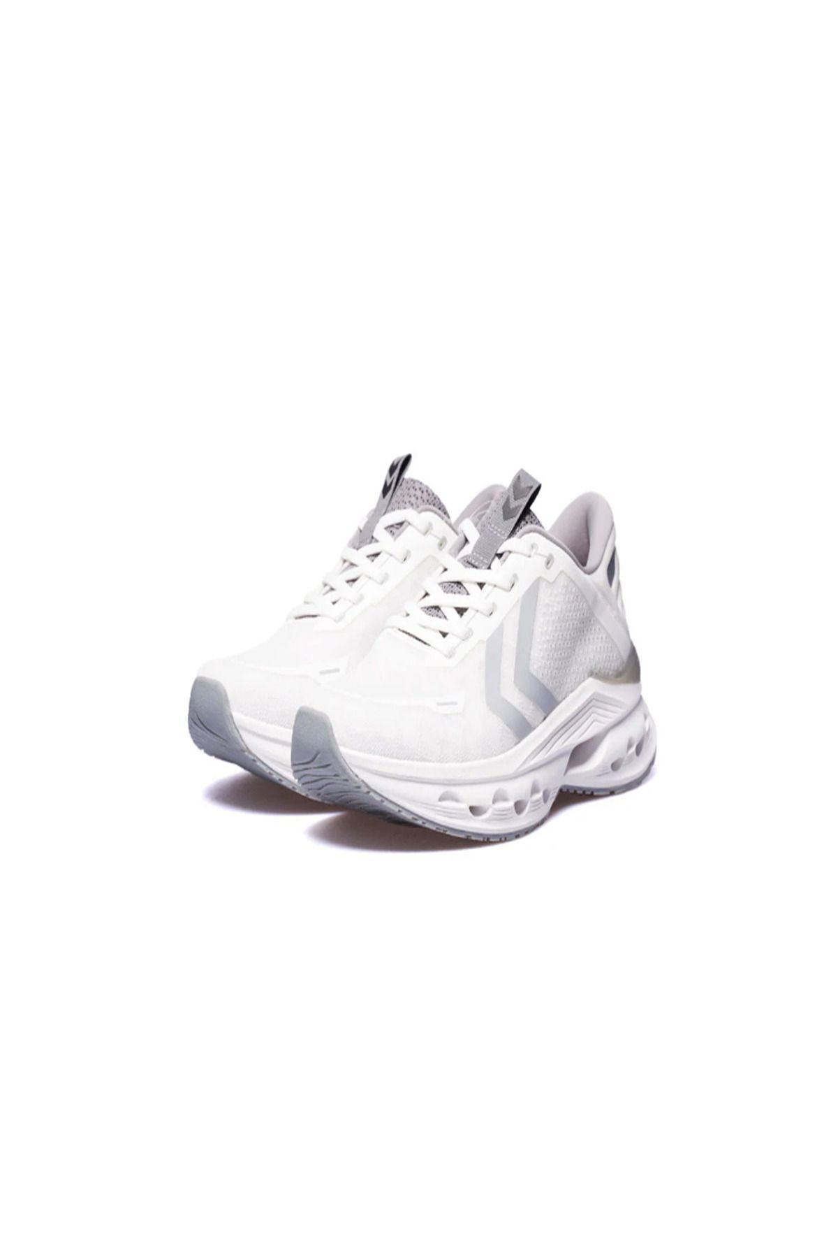 hummel-900683-9001 Hml Horizon Faux Leather and Textile Upper Surface Comfortable Sole White Women's Sports Shoes 3
