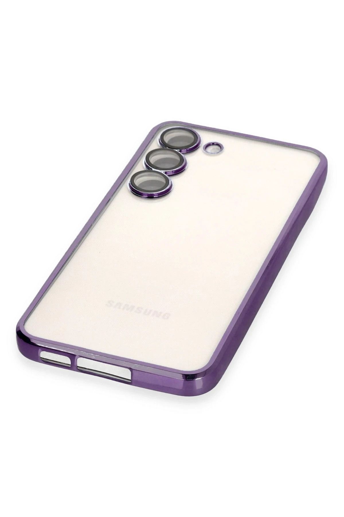 NewFace Samsung Galaxy S23 Plus Kılıf Lensli Silikon - Mor WLZOR