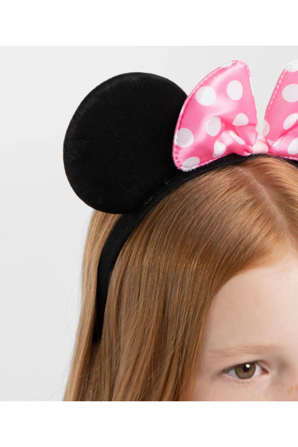 Toptan Bulurum Pembe Fiyonklu Minnie Mouse Tacı Mini Kulak