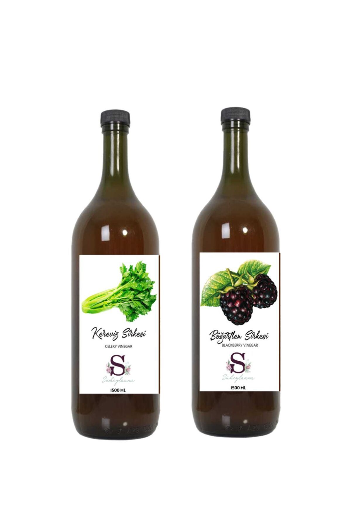 Süheylaana Doğal Kereviz Sirkesi 1500 Ml - Doğal Böğürtlen Sirkesi 1500 Ml