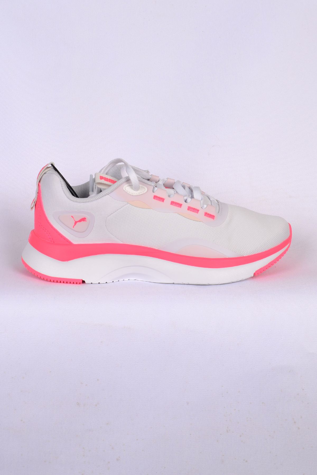 Puma 397673 02 Softride Orla Bağcıklı Ortapedik Taban Yab Destekli Beyaz-Pembe Kadın Spor Koşu Ayakk