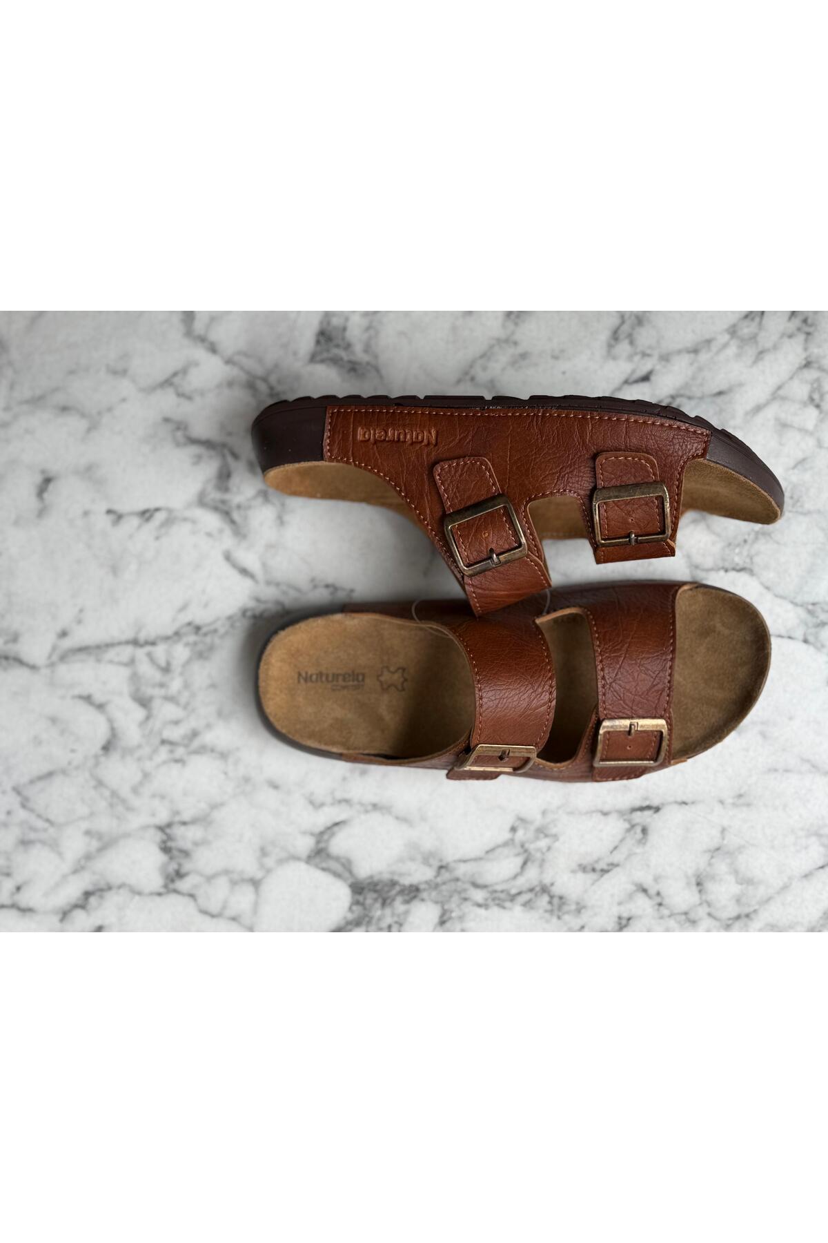 GEZER-Leather Sandals Orthopedic Slippers 2
