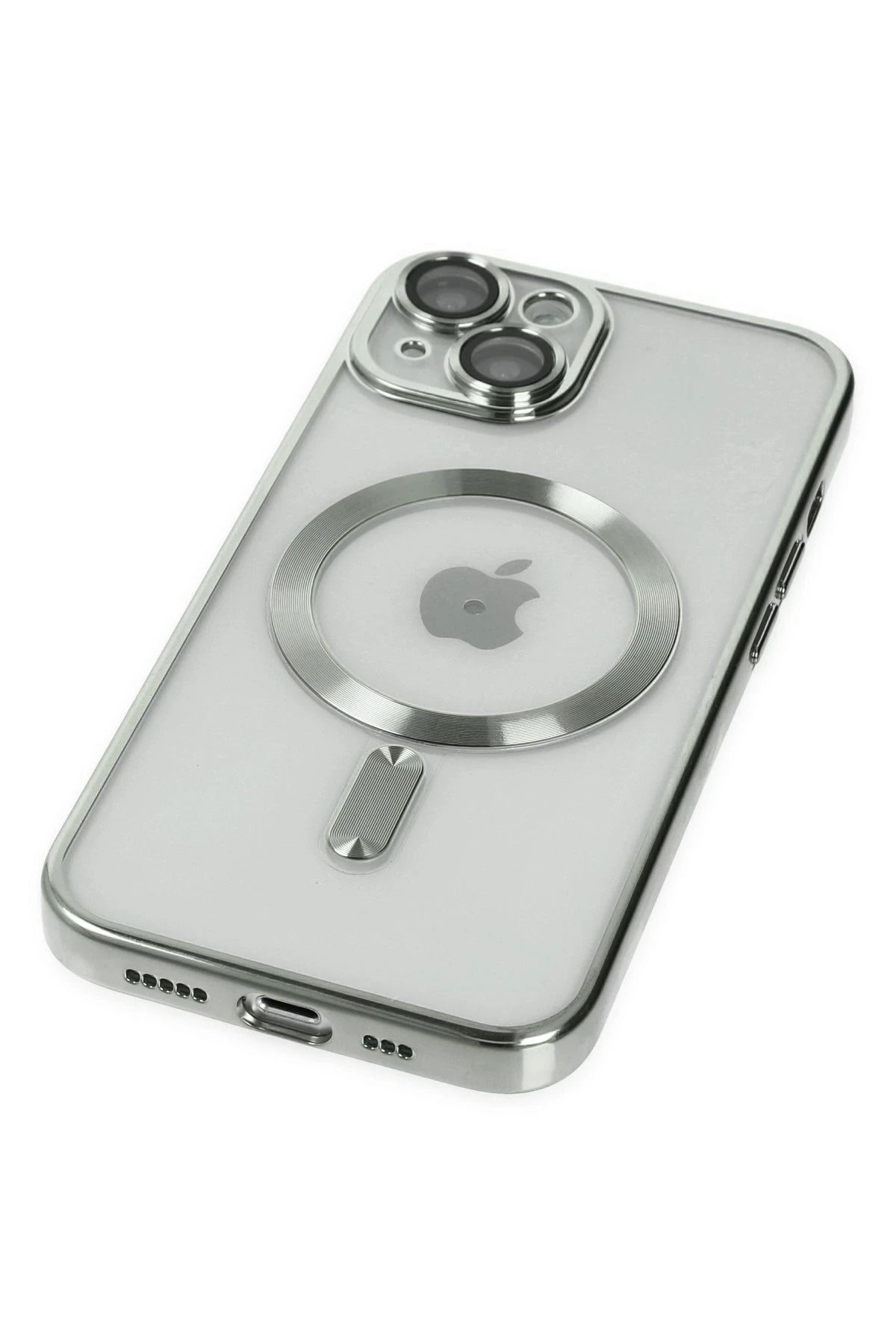 NewFace iPhone 14 Kılıf Kross Magneticsafe Kapak - Gümüş FLKRY