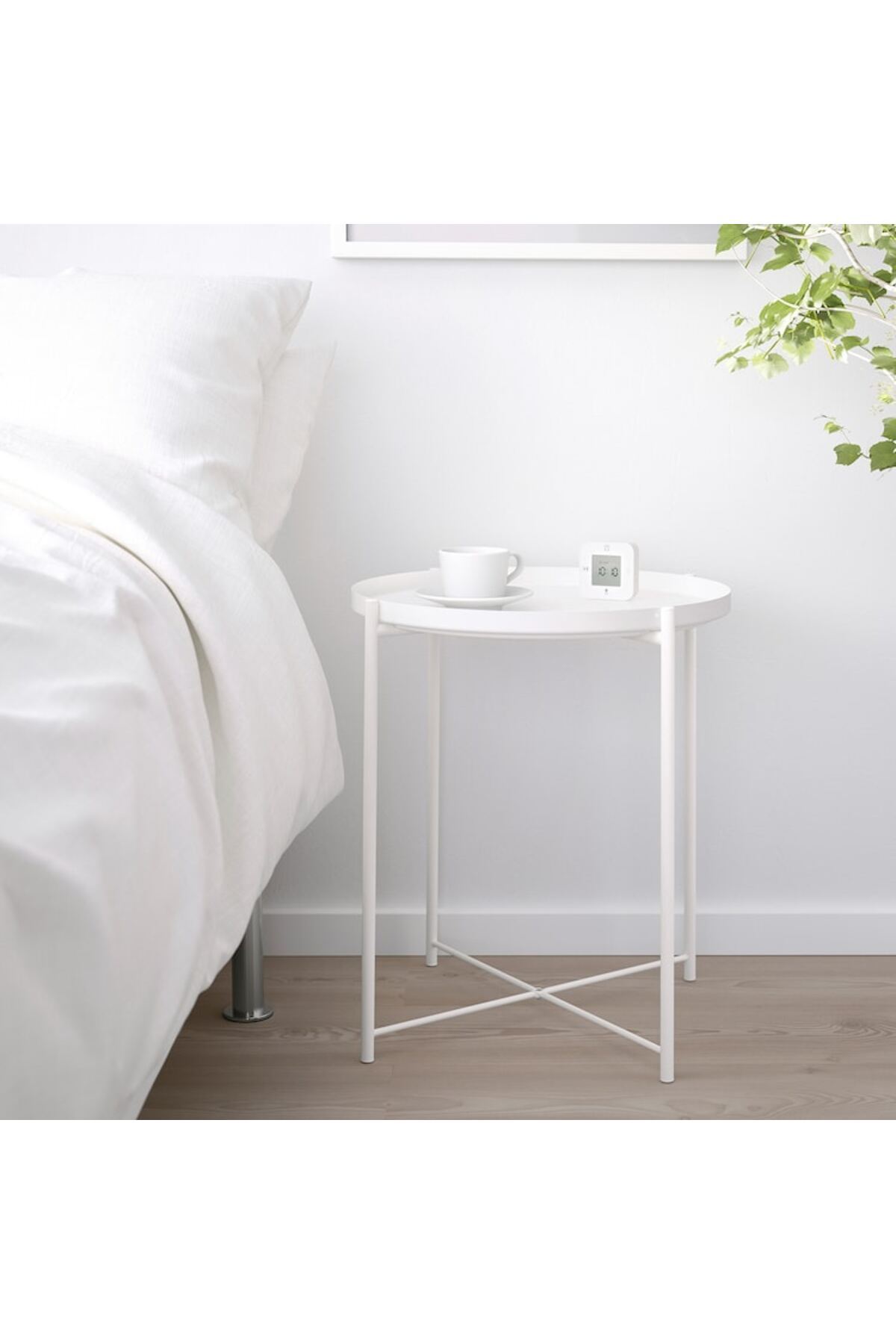 طاولة بصينية, أبيض,‎45x53 سم