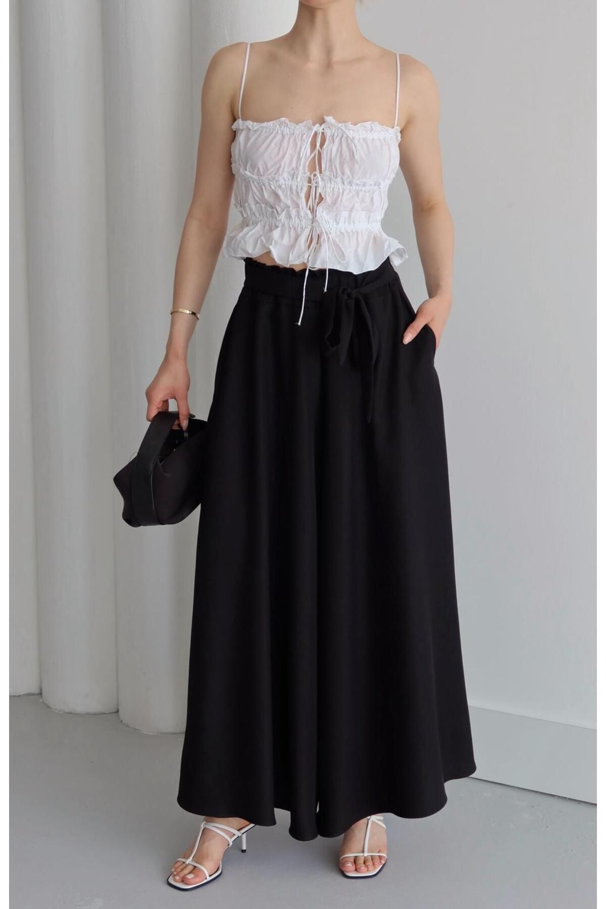 Ekim Store Çilek Kumaş Salaş Pantolon