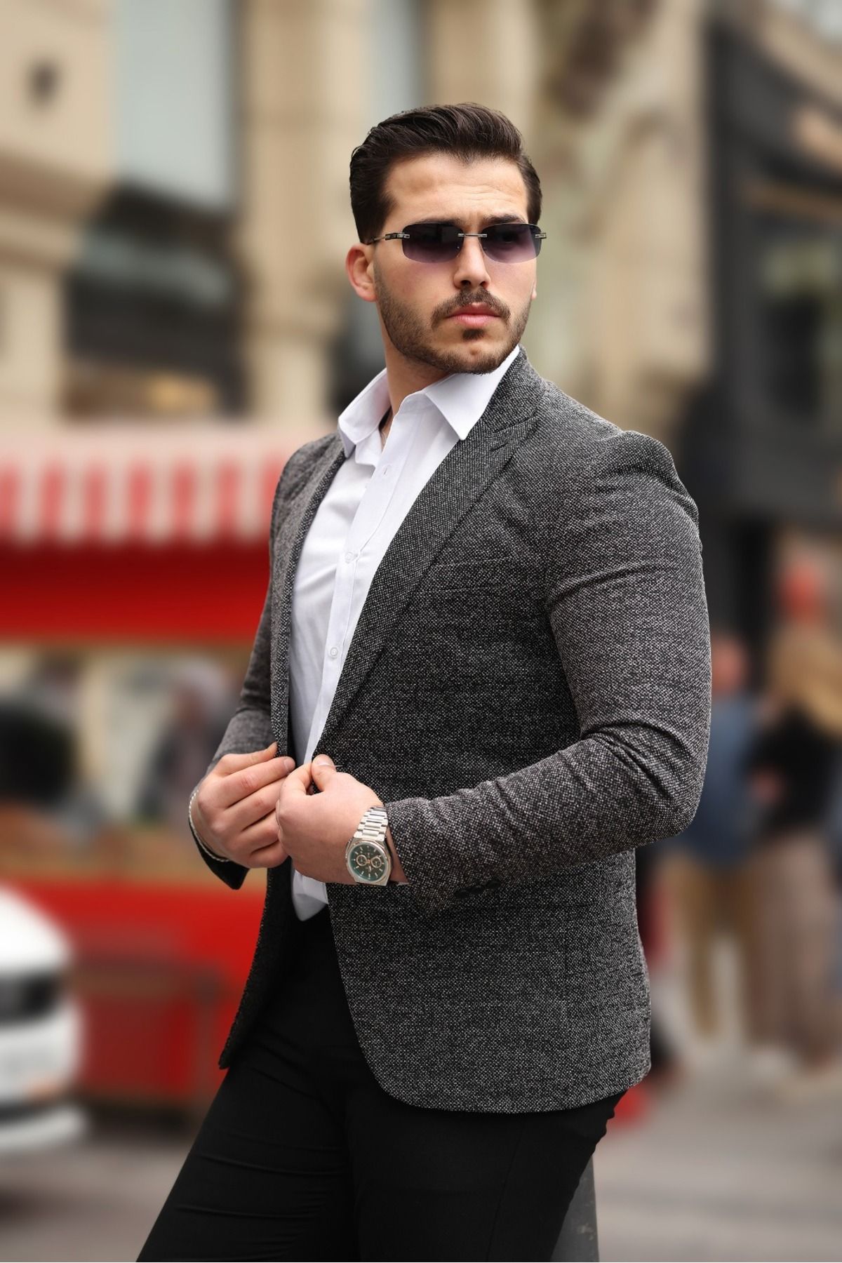 Twenhil DAR KESİM TEK CEKET SİYAH