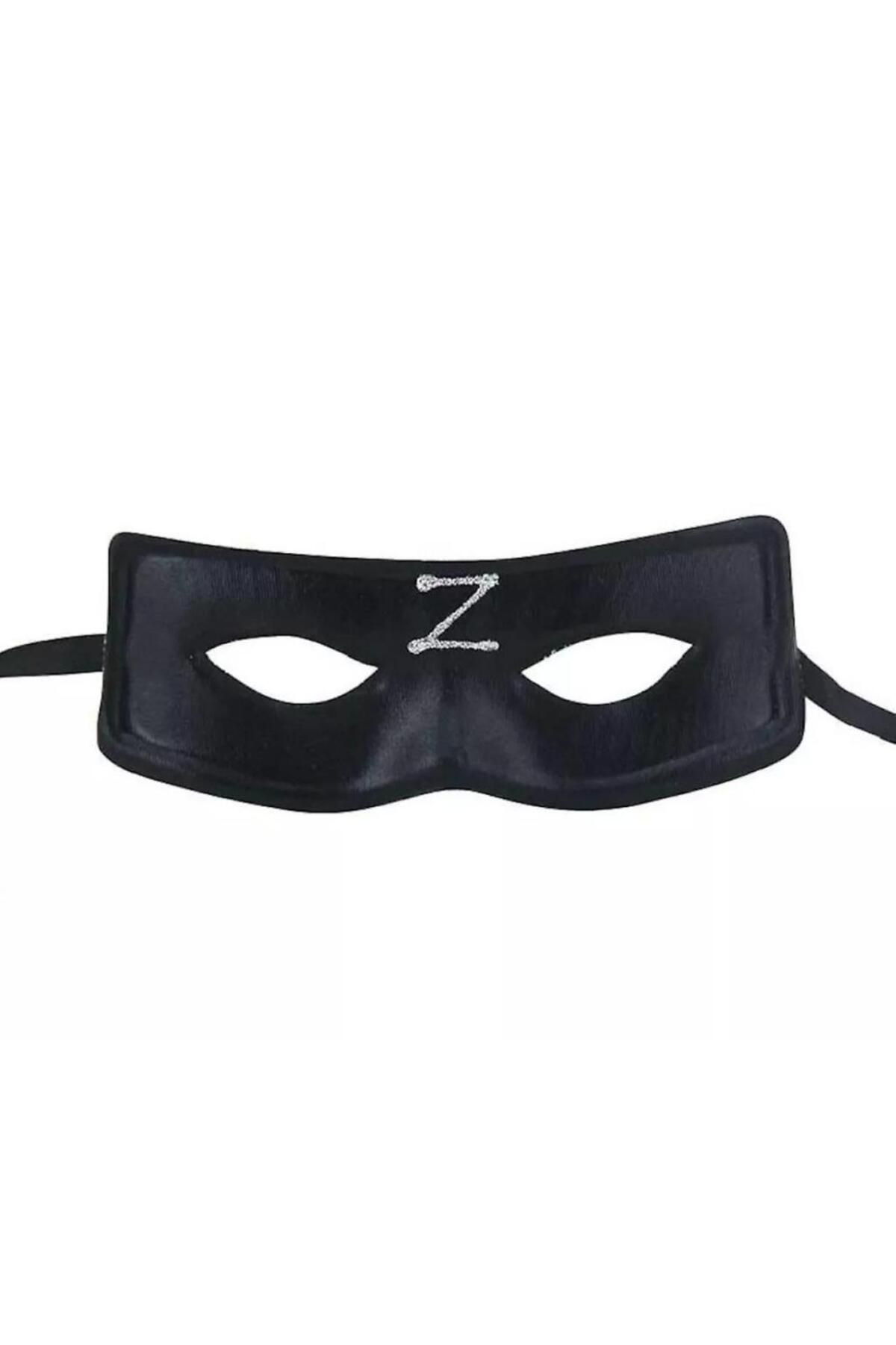 ÖYKÜ VE YİĞİT Zorro Maskesi Arkadan Lastikli Z Baskılı