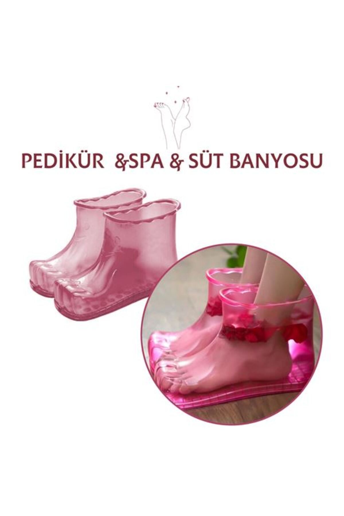 NEZADE STORE Pedikür Ayak Pakım Süt Banyosu Ayakkabısı