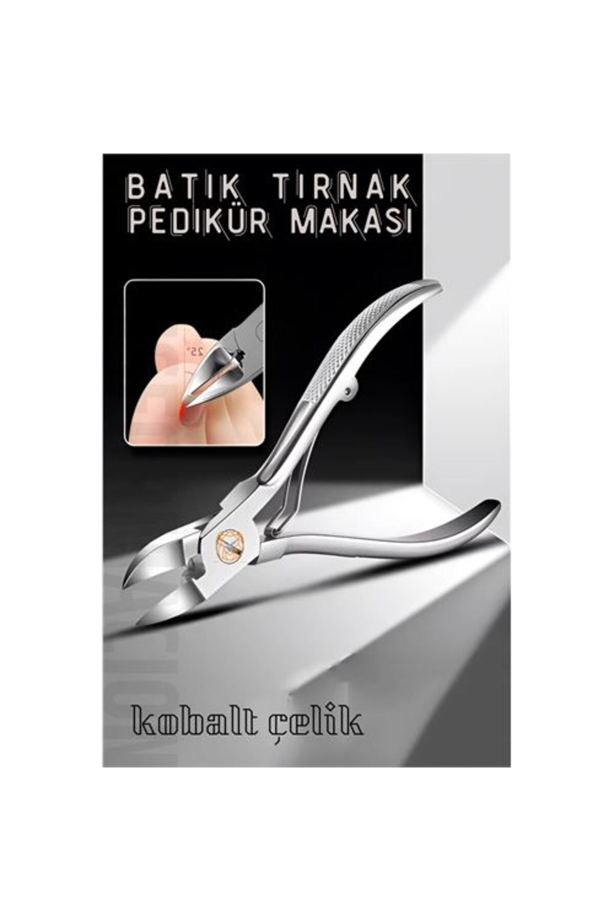 NEZADE STORE Pedikür Makası Tırnak Batık Makası Kobalt Çelik Profesyonel