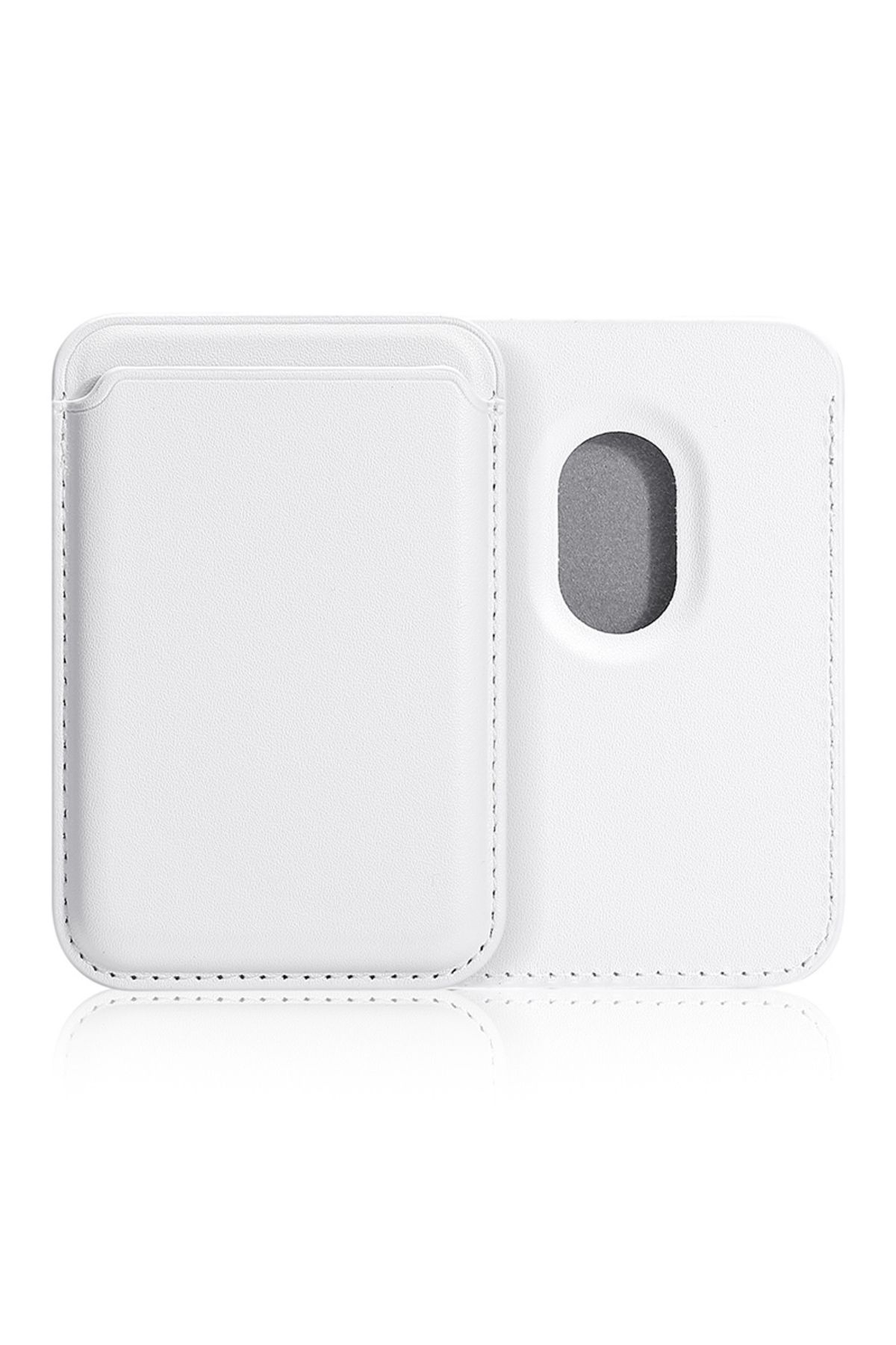 kilifone Samsung Galaxy Z Flip 6 uyumlu Kartlık Magnetik Cardsafe Kartlık - Beyaz