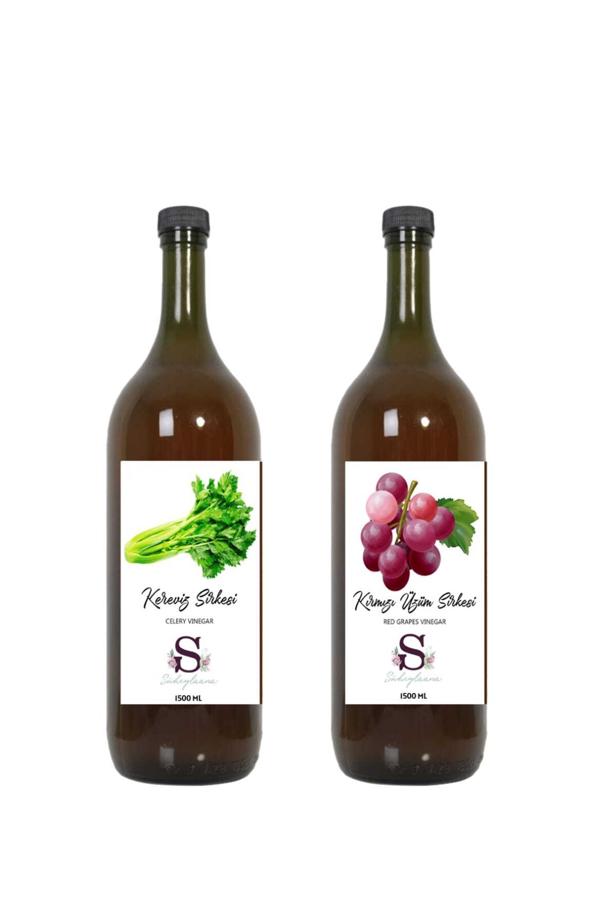Süheylaana Doğal Kereviz Sirkesi 1500 Ml - Doğal Kırmızı Üzüm Sirkesi 1500 Ml