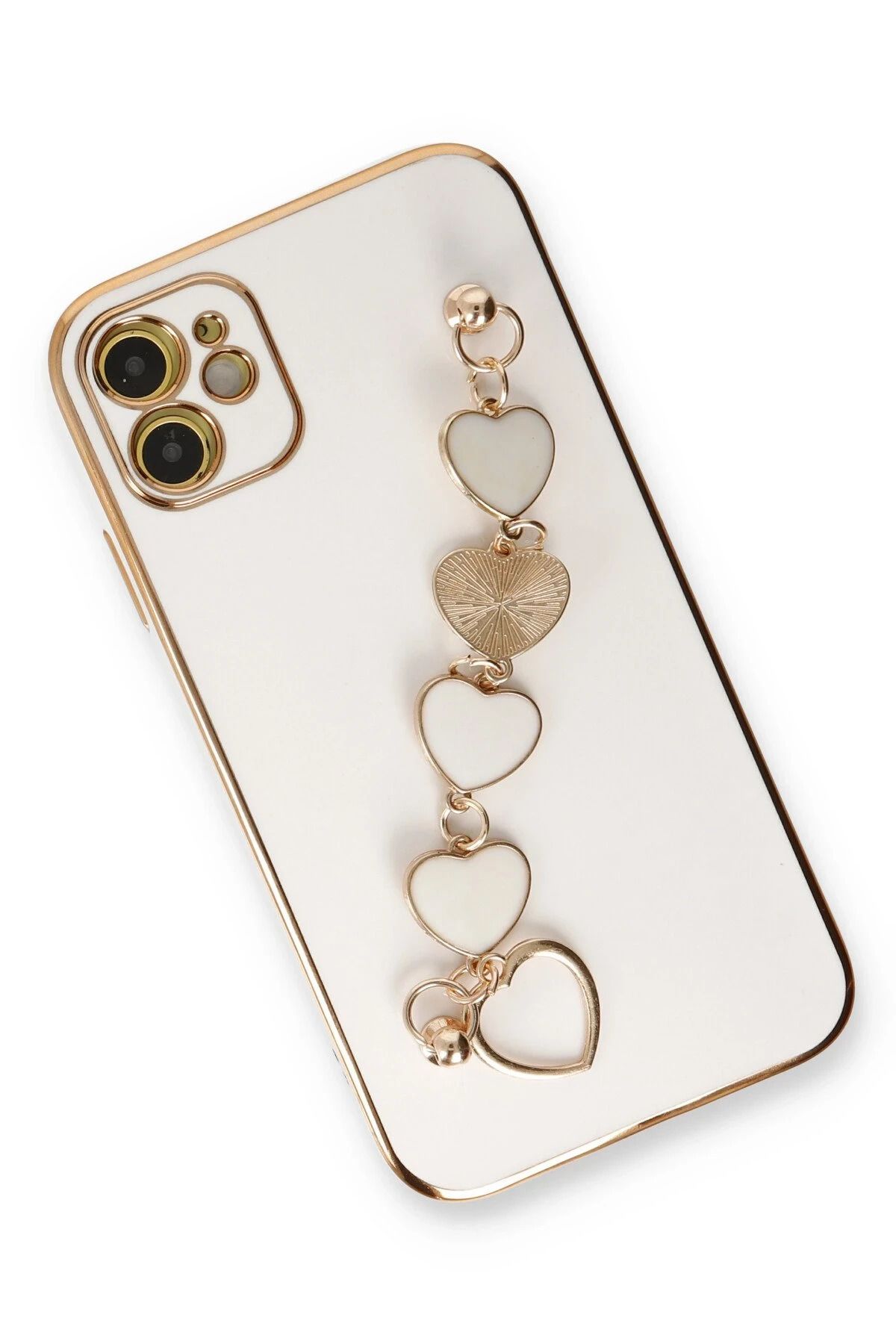 NewFace iPhone 12 Kılıf Esila Silikon - Beyaz WLZOR