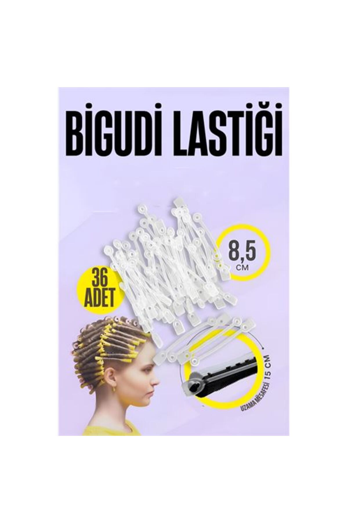 NEZADE STORE Bigudi Lastiği Perma Lastikleri 36 ADET