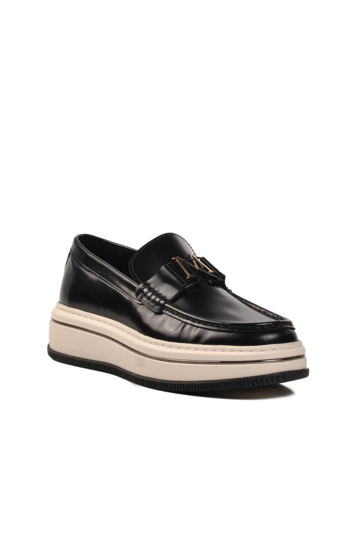MARCOMEN Siyah-Beyaz Hakiki Deri Erkek Sneaker 152-21108 M