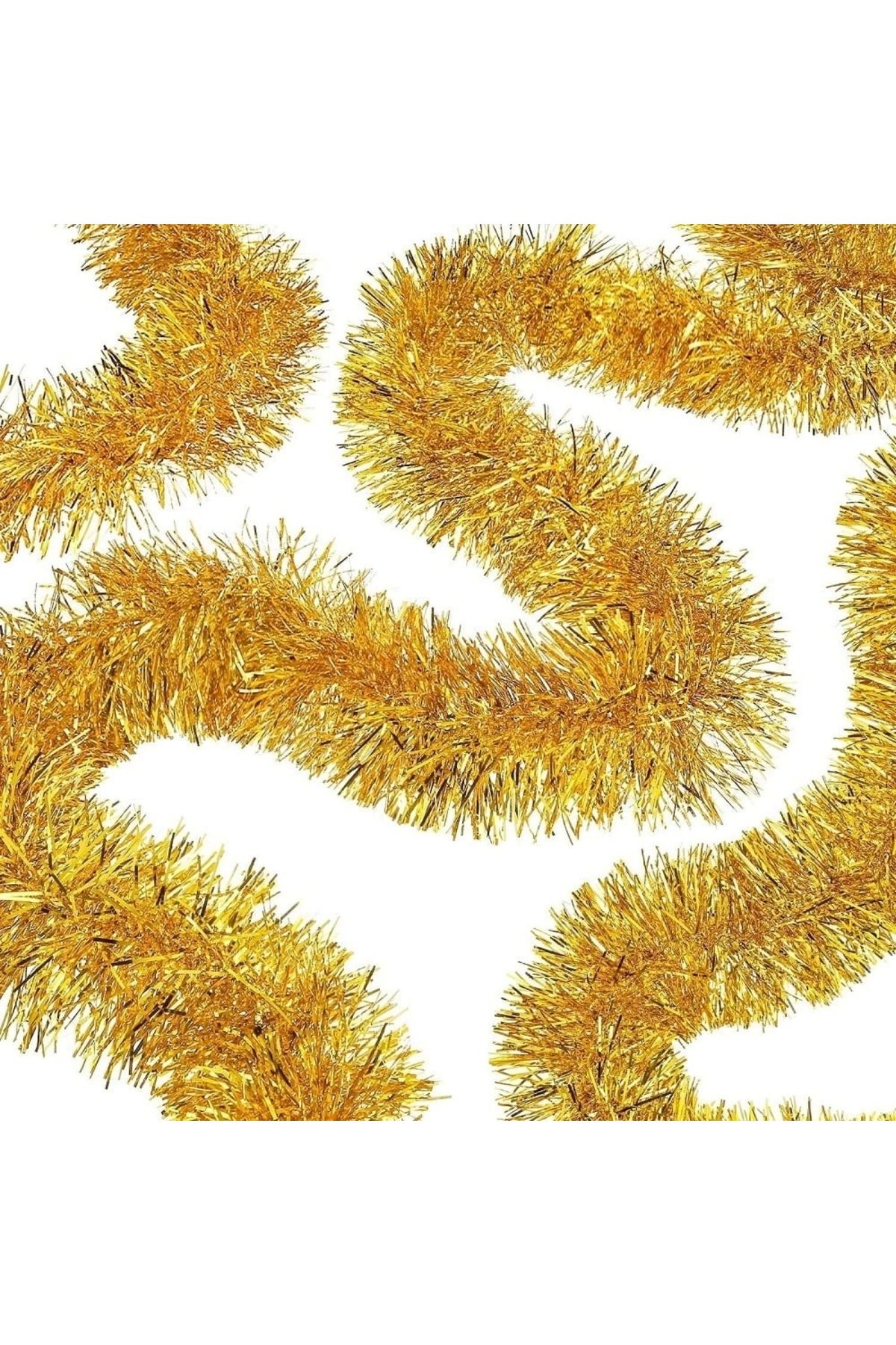 STOREMAX Parti İçin Mega Kalın Sim Süs 2 Metre Uzunluk 10 cm Genişlik Altın İthal (5047)