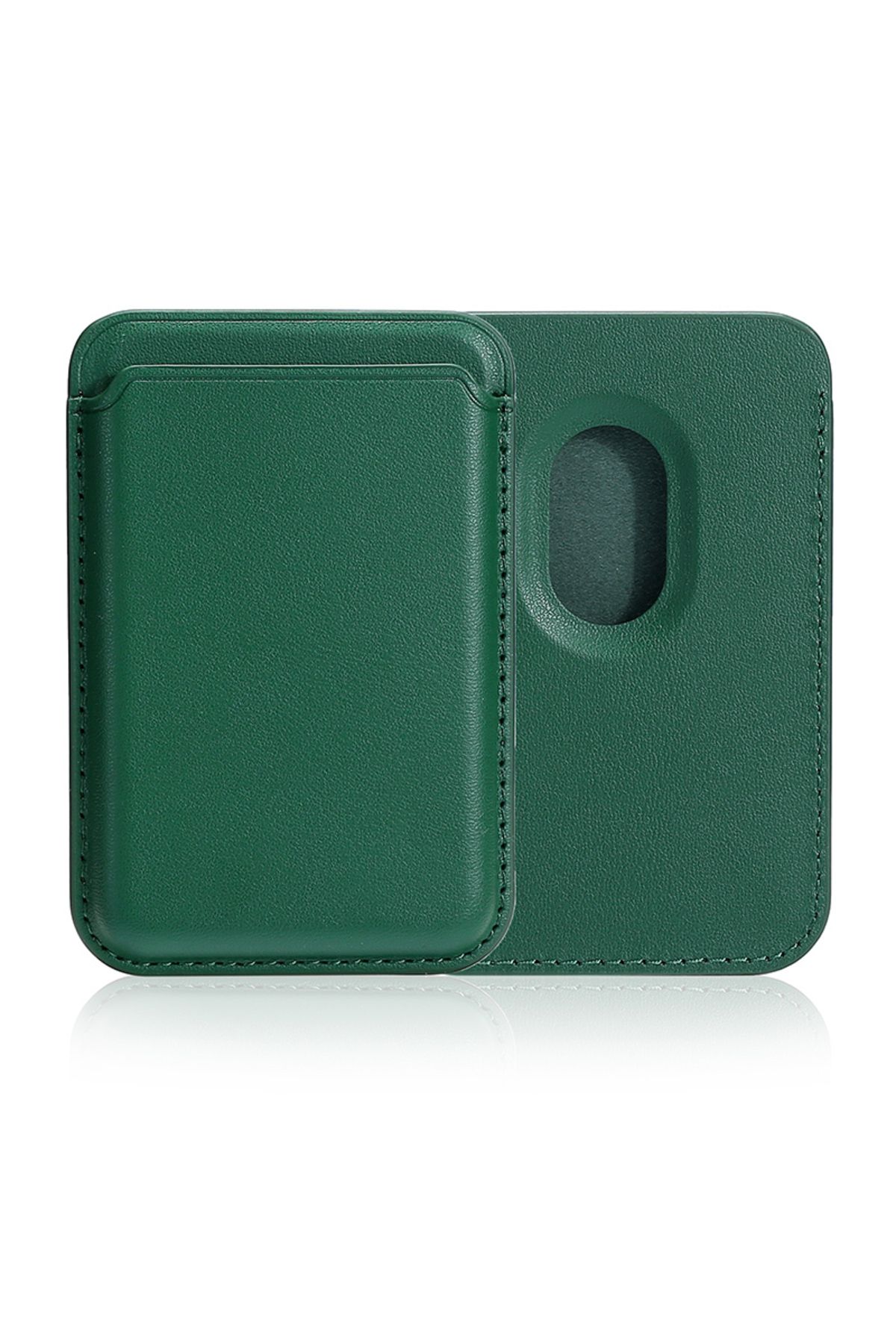 kilifone Apple iPhone 13 Pro uyumlu Kartlık Magnetik Cardsafe Kartlık - Yeşil