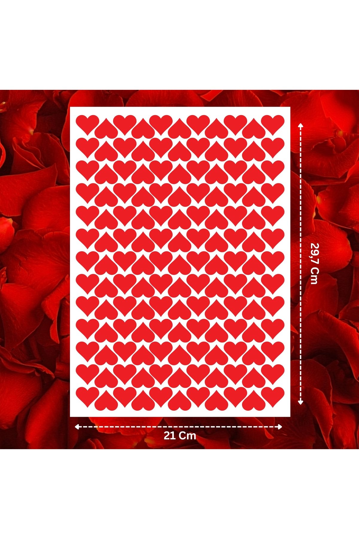 aldialiyor Kalp Sticker Yapışkanlı Hediyelik Etiket 143 Adet 2,2 cm x 2 cm