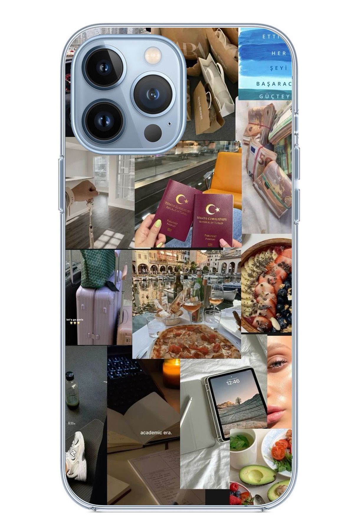 TechTree iPhone 13 PRO MAX Uyumlu Yeni Vision Board Hayal Panosu Tasarımlı Şeffaf Silikon Kılıf