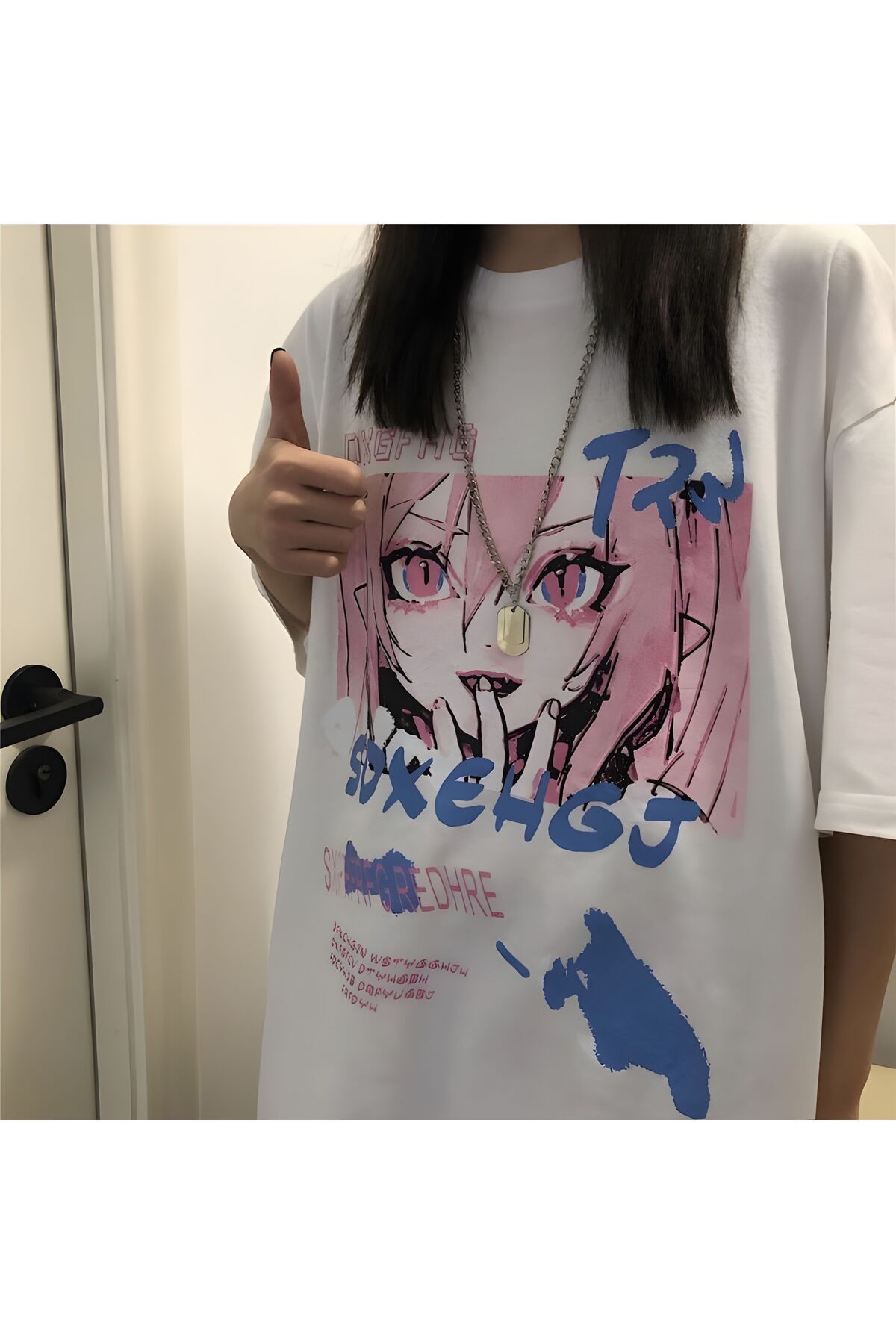 AliceQueen Anime Baskı T-shirt