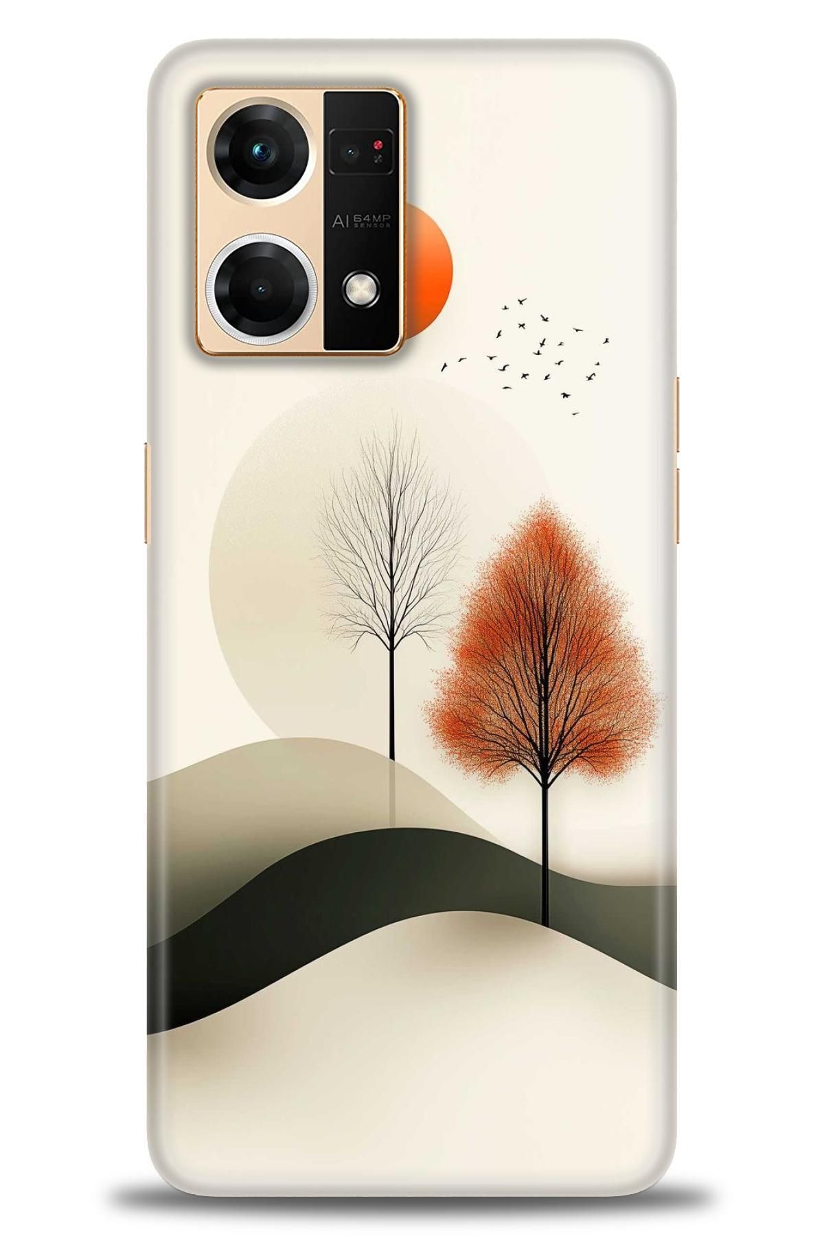 OPPO Reno 7 İle Uyumlu HD Baskılı Desenli Silikon Kılıf - 2135