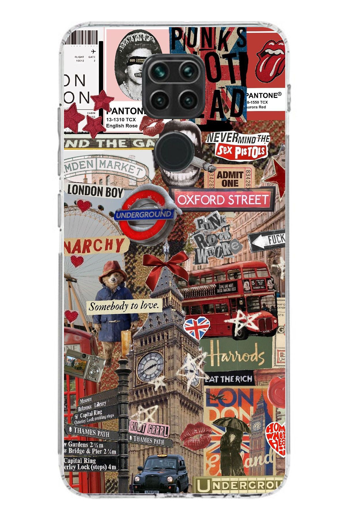 TechTree Redmi Note 9 Uyumlu Londra Şeffaf Silikon Kılıf