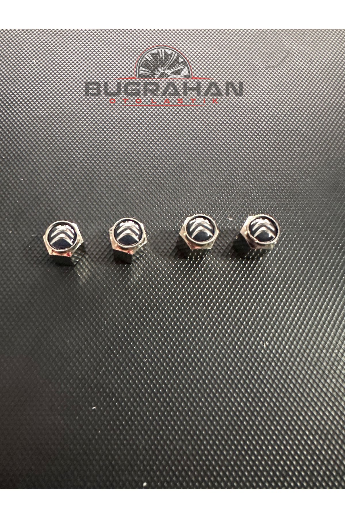 OEM Citroen Logolu Sibop Kapağı Tüm Araçlara Uyumlu A Kalite Alüminyum Sibop Kapağı 4 Adet