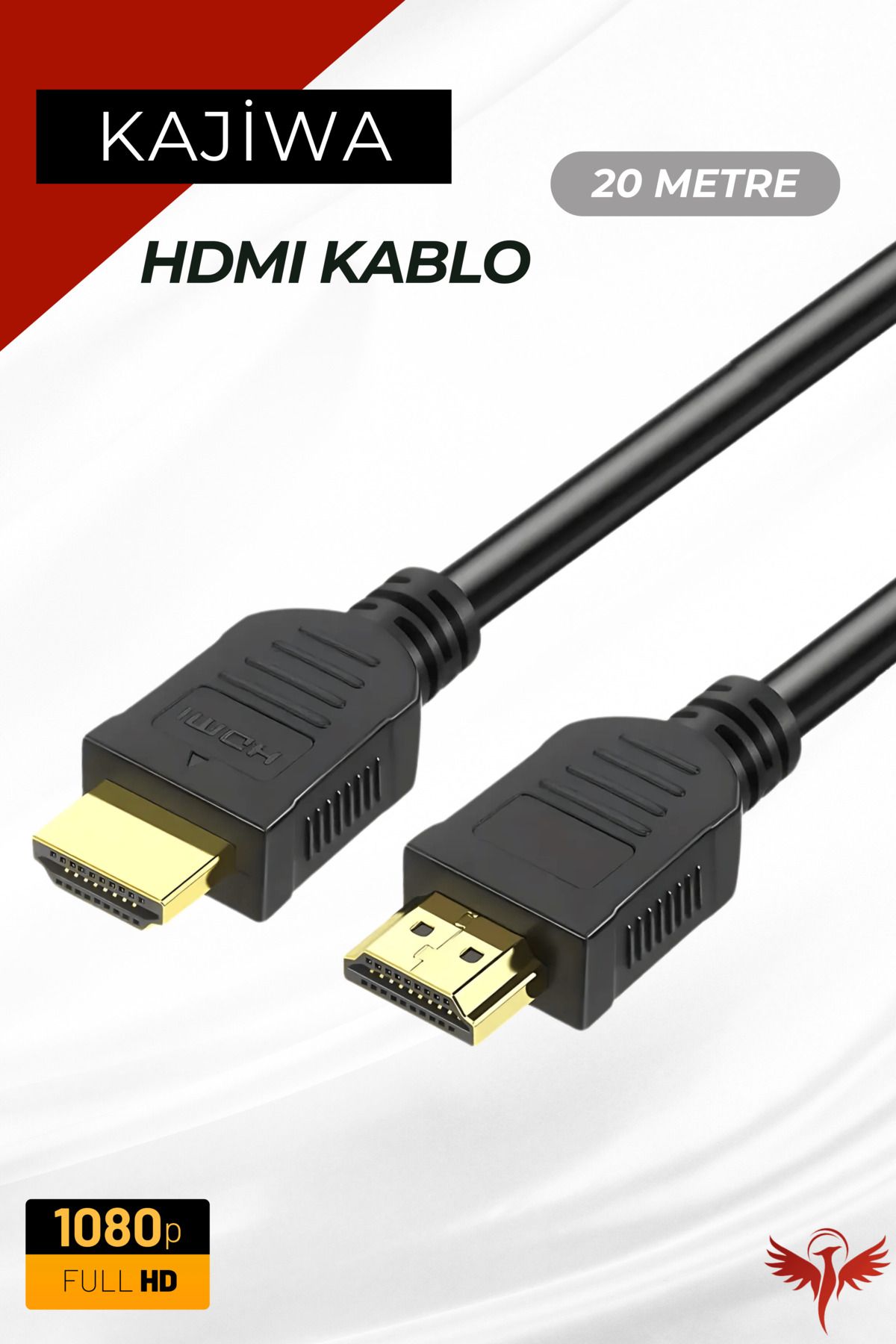 KAJİWA 20 Metre HDMI Kablo 1080p FULL HD | Hdmı 1.4 Ses ve Görüntü Kablosu 20mt