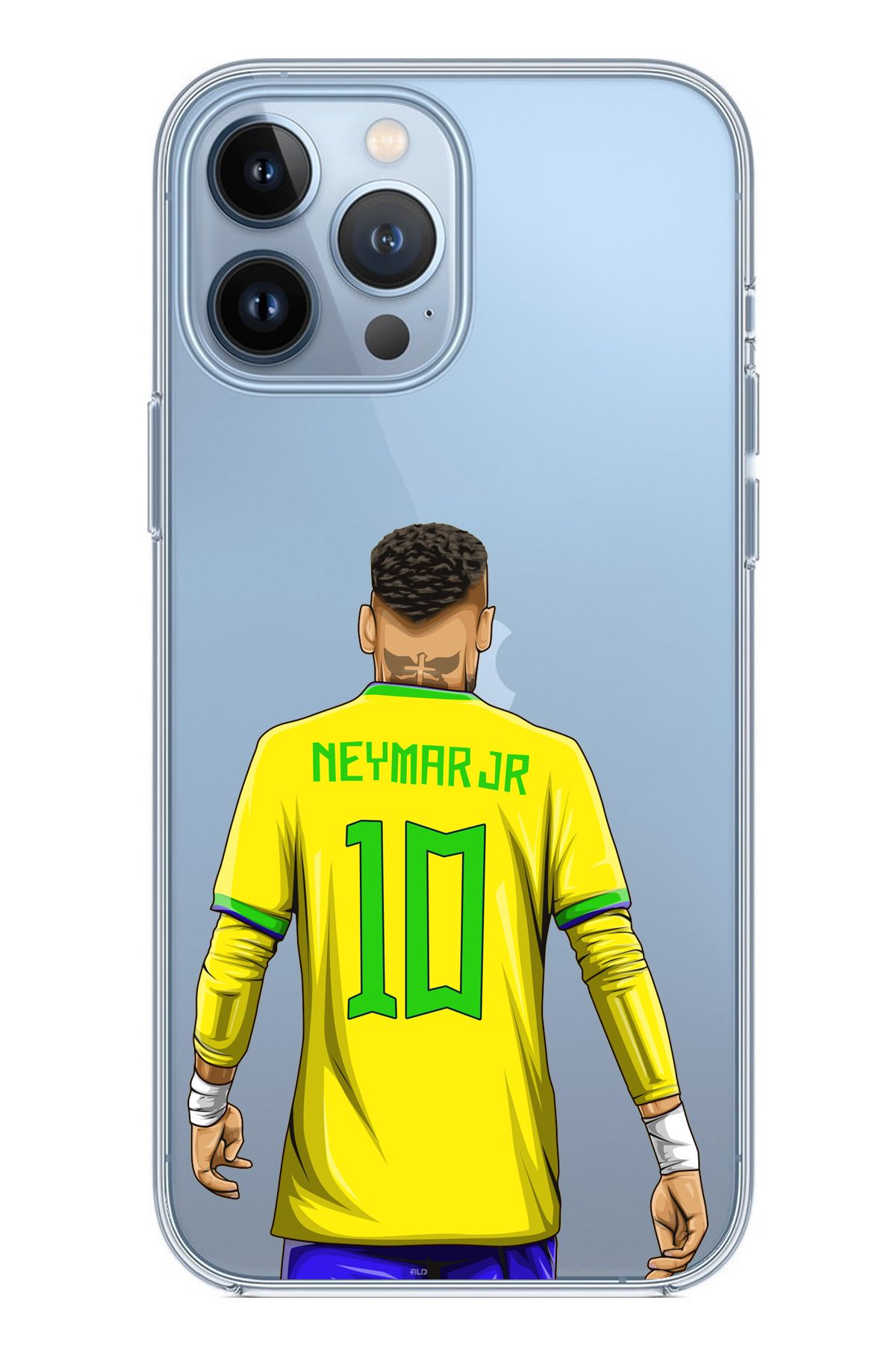 TechTree iPhone 13 PRO Uyumlu Neymar Minimal Forma Şeffaf Silikon Kılıf
