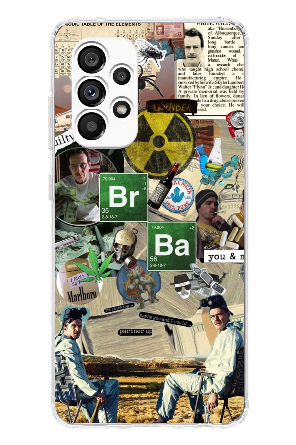 TechTree Galaxy A23 Uyumlu Breaking Bad Kolaj Şeffaf Silikon Kılıf