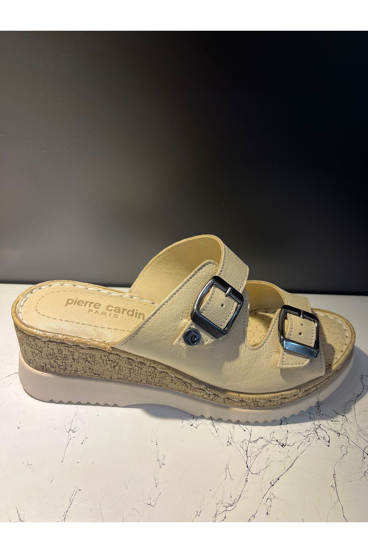 Pierre Cardin @ Pc-54802 Dolgu Topuk Hakiki Deri Terlik