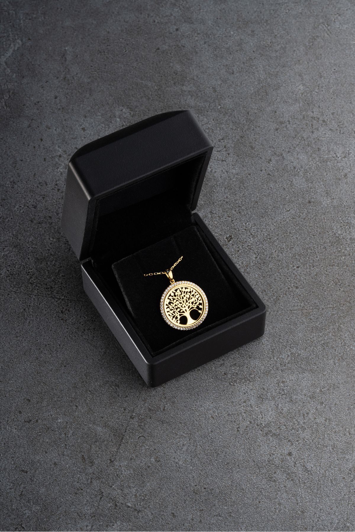 Silvano Jewelry 925 Ayar Gümüş Işıklı Kutuda Hayat Ağacı Kolye