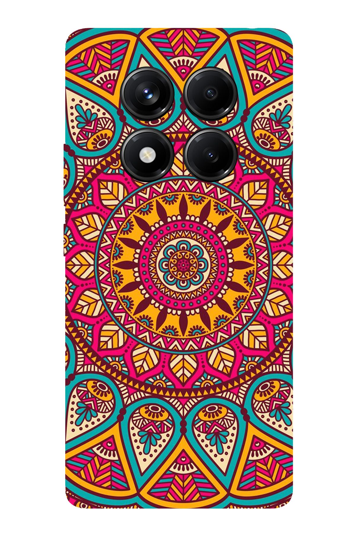 TechTree Redmi Note 14 Pro 5G Uyumlu Mandala Şeffaf Silikon Kılıf