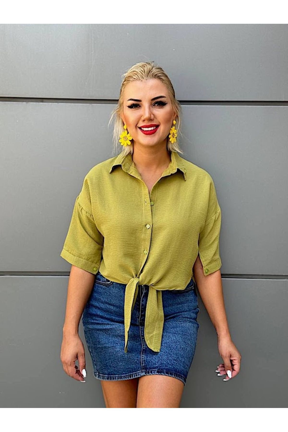 Leila BAĞLAMALI MİDİ BOY GÖMLEK
