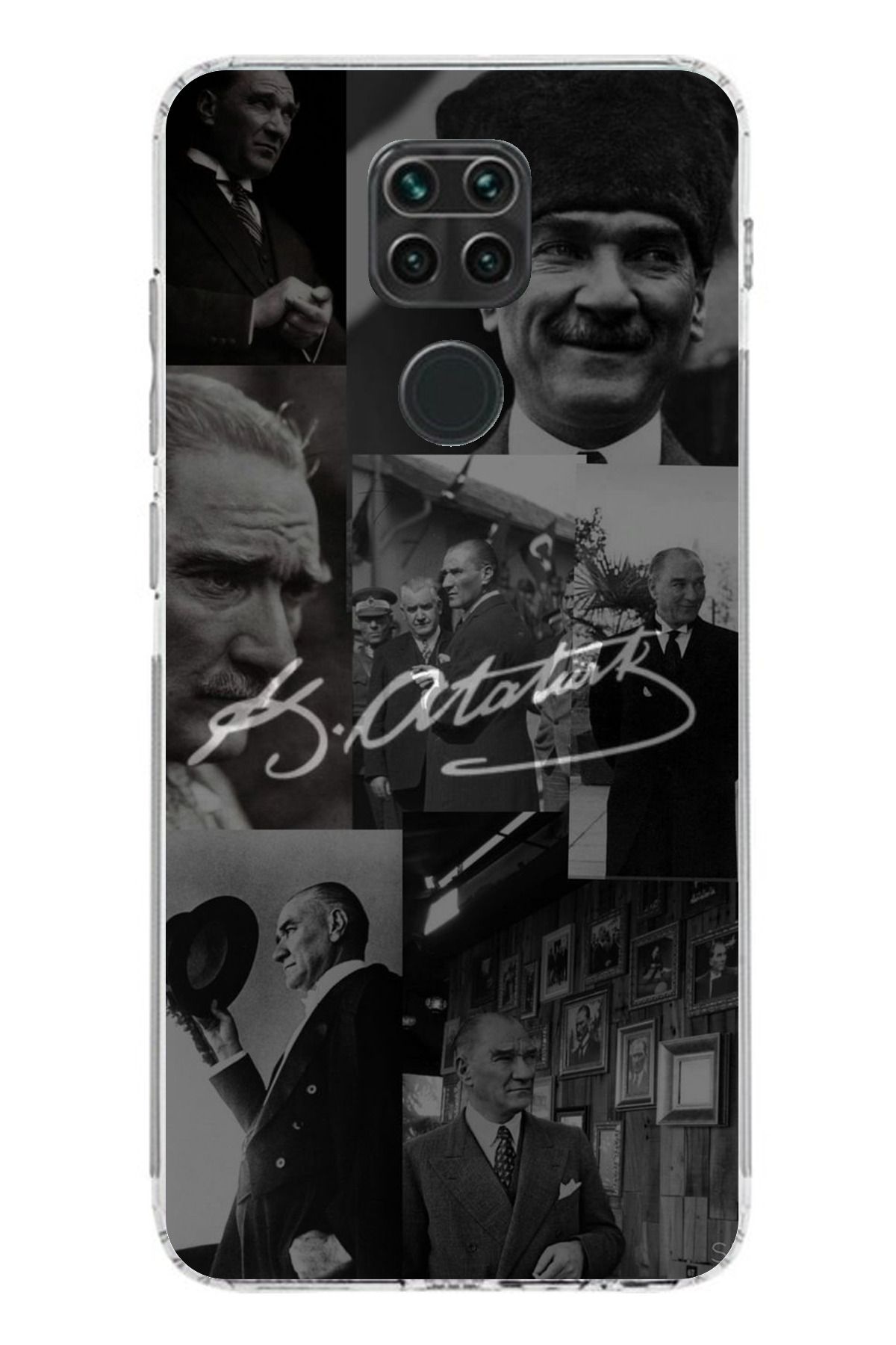 TechTree Redmi Note 9 Uyumlu Kemal Atatürk İmza Şeffaf Silikon Kılıf