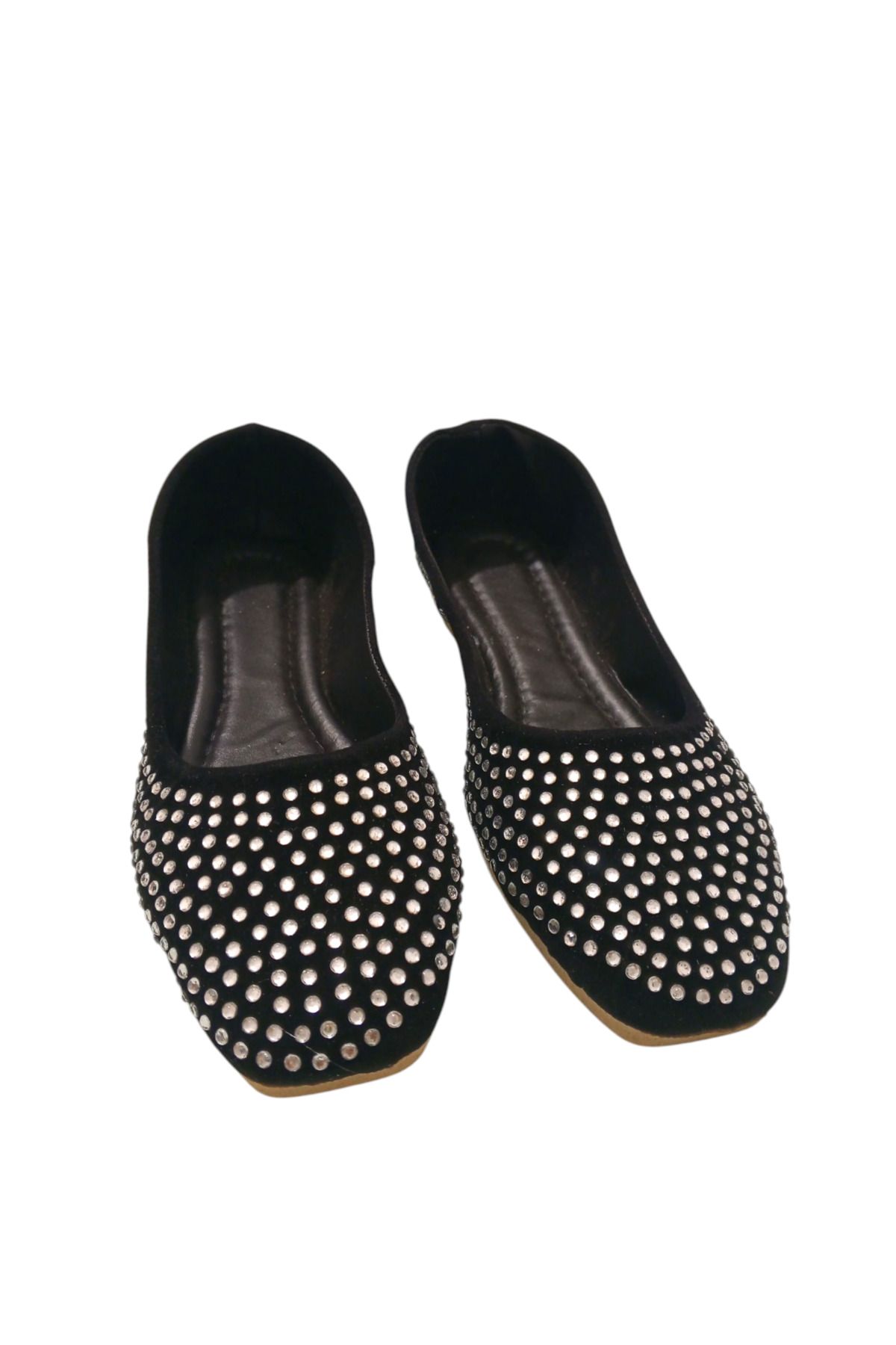 Butik SİYAH GÜMÜŞ TAŞLI KADIN BABET GÜNLÜK AYAKKABI