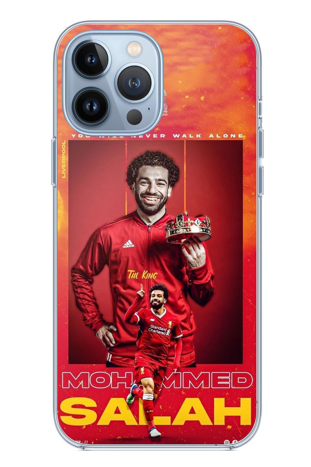 TechTree iPhone 13 PRO Uyumlu Salah King Kral Tasarımlı Şeffaf Silikon Kılıf