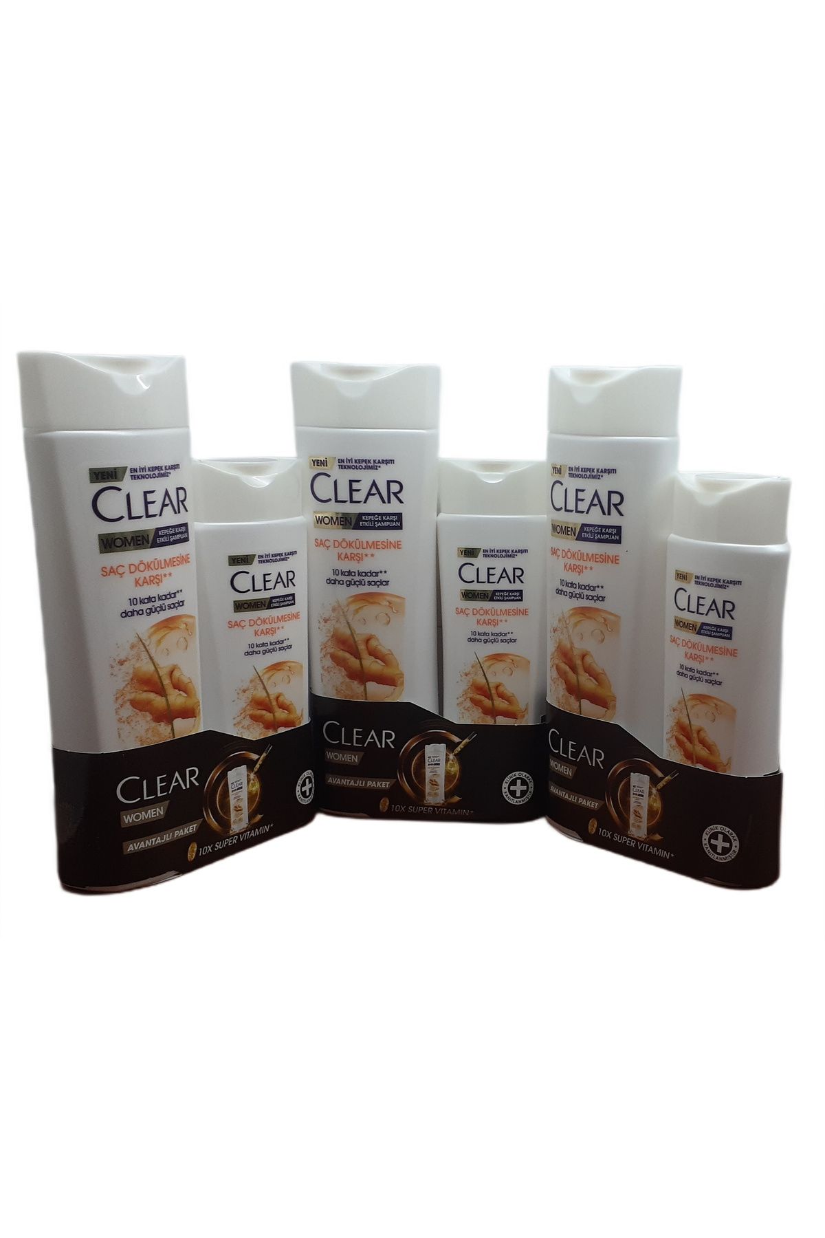 Clear WOMEN SAÇ DÖKÜLMESİNE KARŞI KEPEK ŞAMPUANI 350 ML +180 ML X 3 ADET