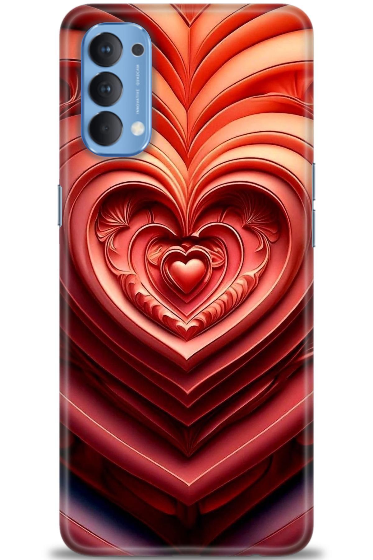 OPPO Reno 4 İle Uyumlu HD Baskılı Desenli Silikon Kılıf - 2826