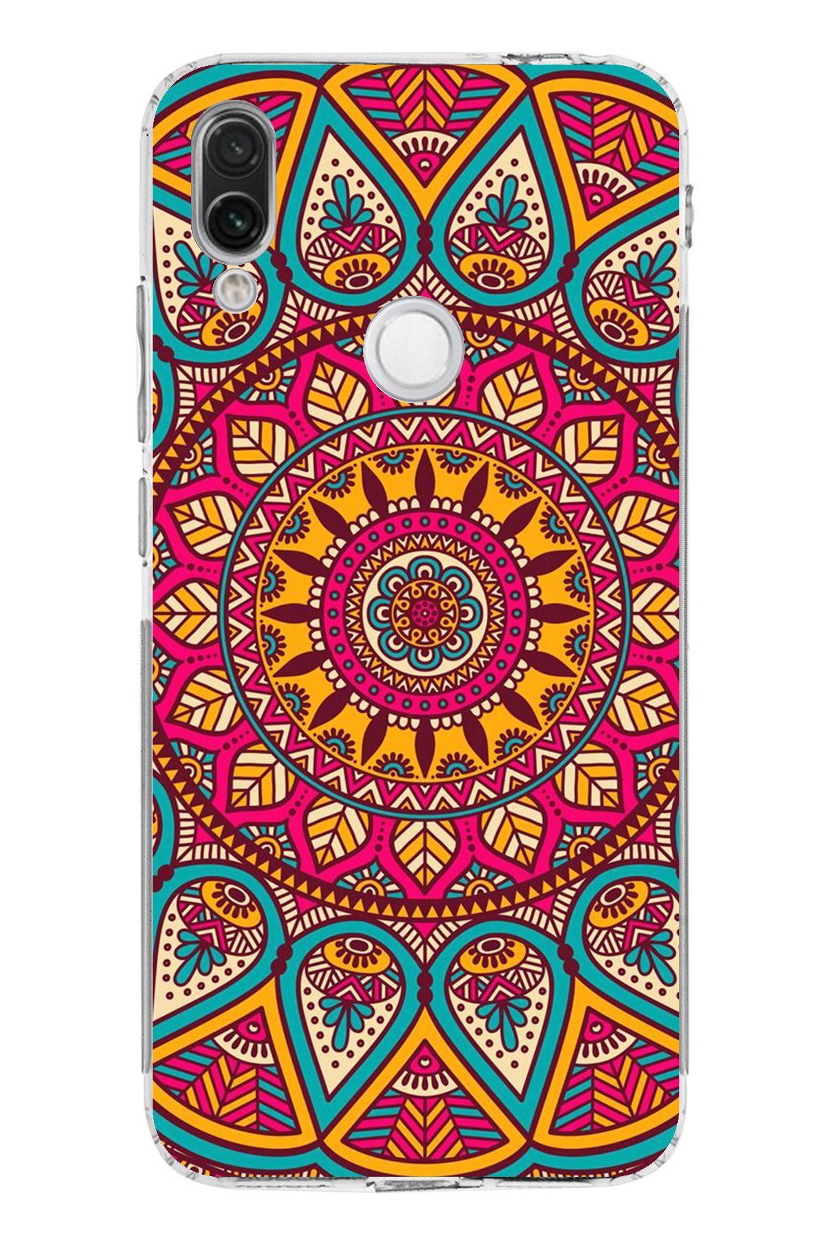 TechTree Redmi Note 7 Uyumlu Mandala Şeffaf Silikon Kılıf