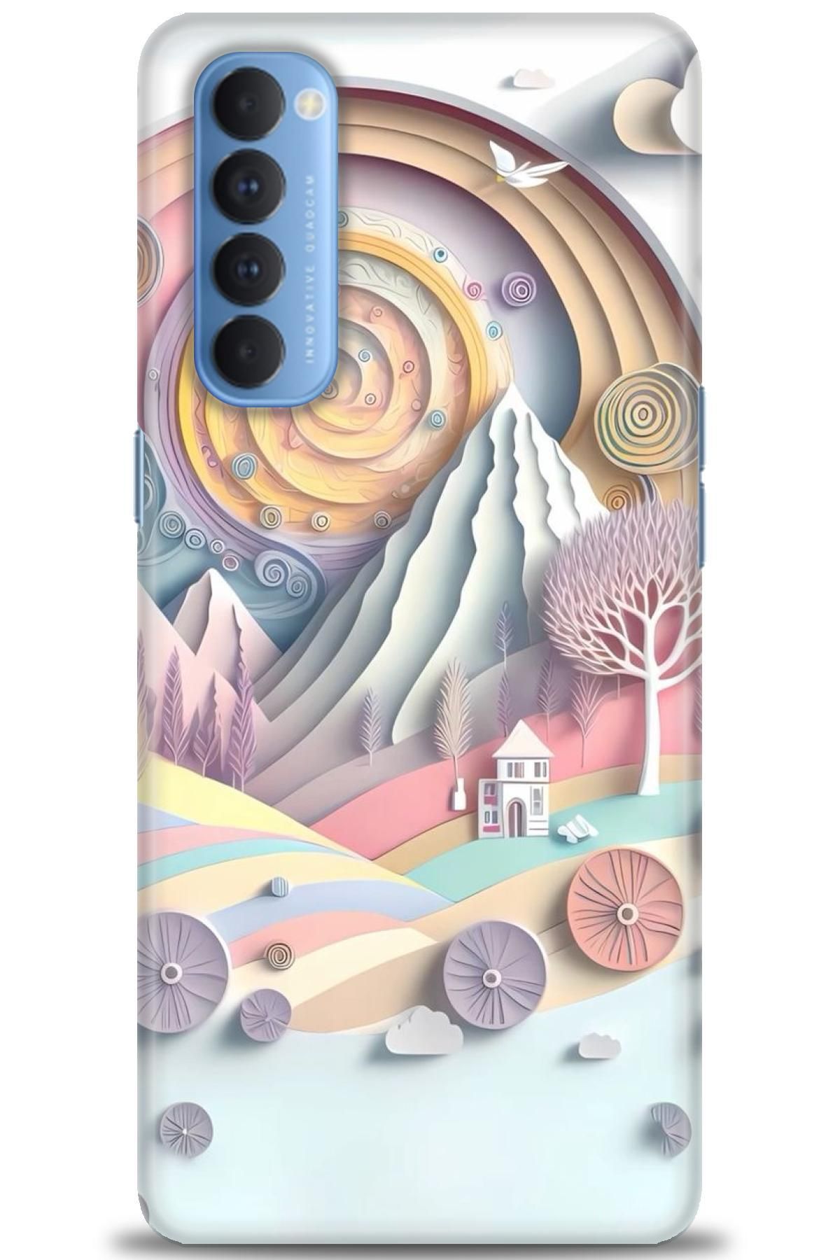 OPPO Reno 4 Pro İle Uyumlu HD Baskılı Desenli Silikon Kılıf - 2266