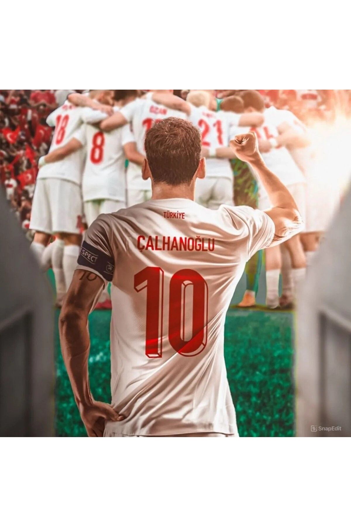 BREATHLESS Türkiye Euro 2024 Futbol Şampiyonası Hakan Çalhanoğlu Iç Saha Forması (WHİTE)