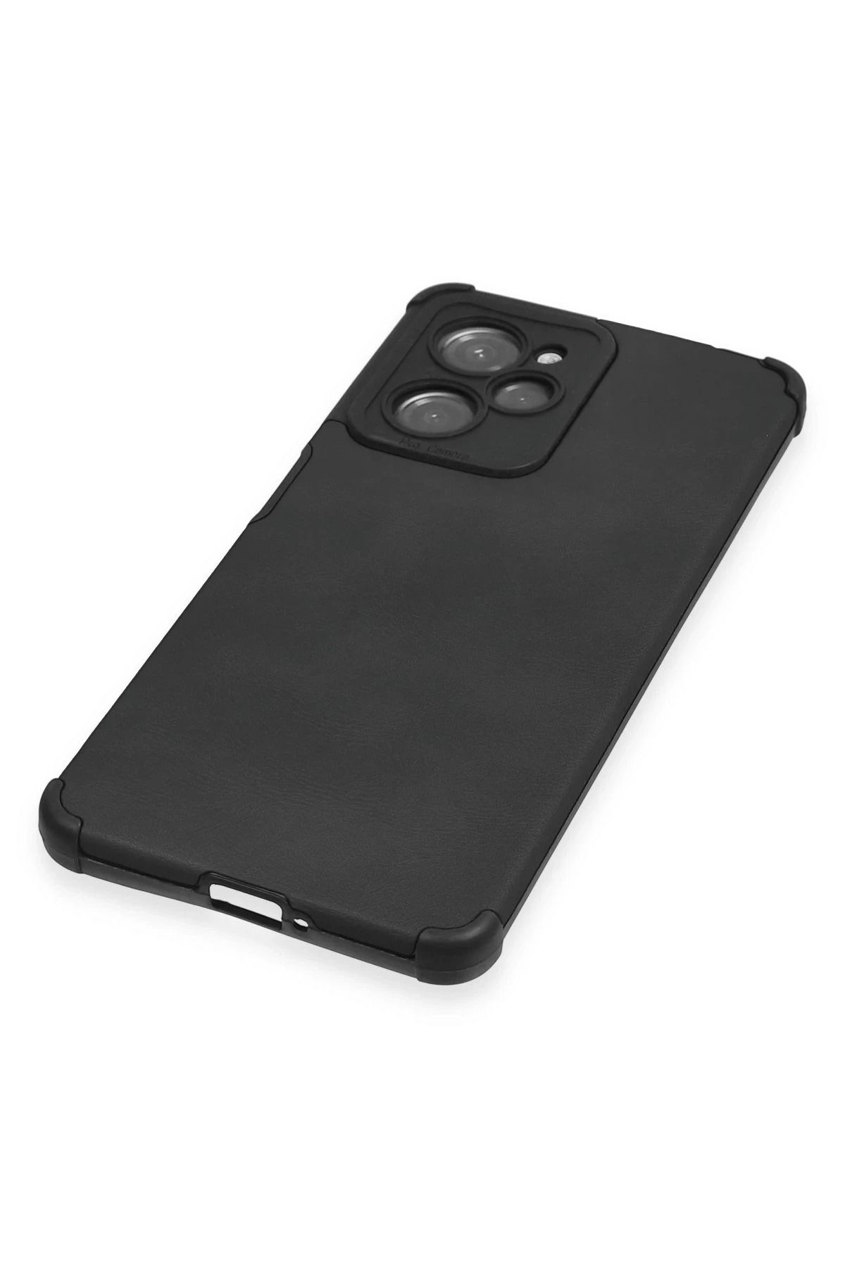NewFace Xiaomi Redmi Note 12 Pro 5G Kılıf Loop Deri Silikon - Siyah SVLRS