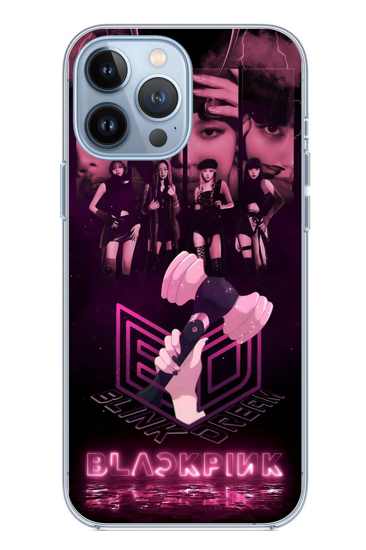 TechTree iPhone 13 PRO Uyumlu Blackpink Poster Şeffaf Silikon Kılıf