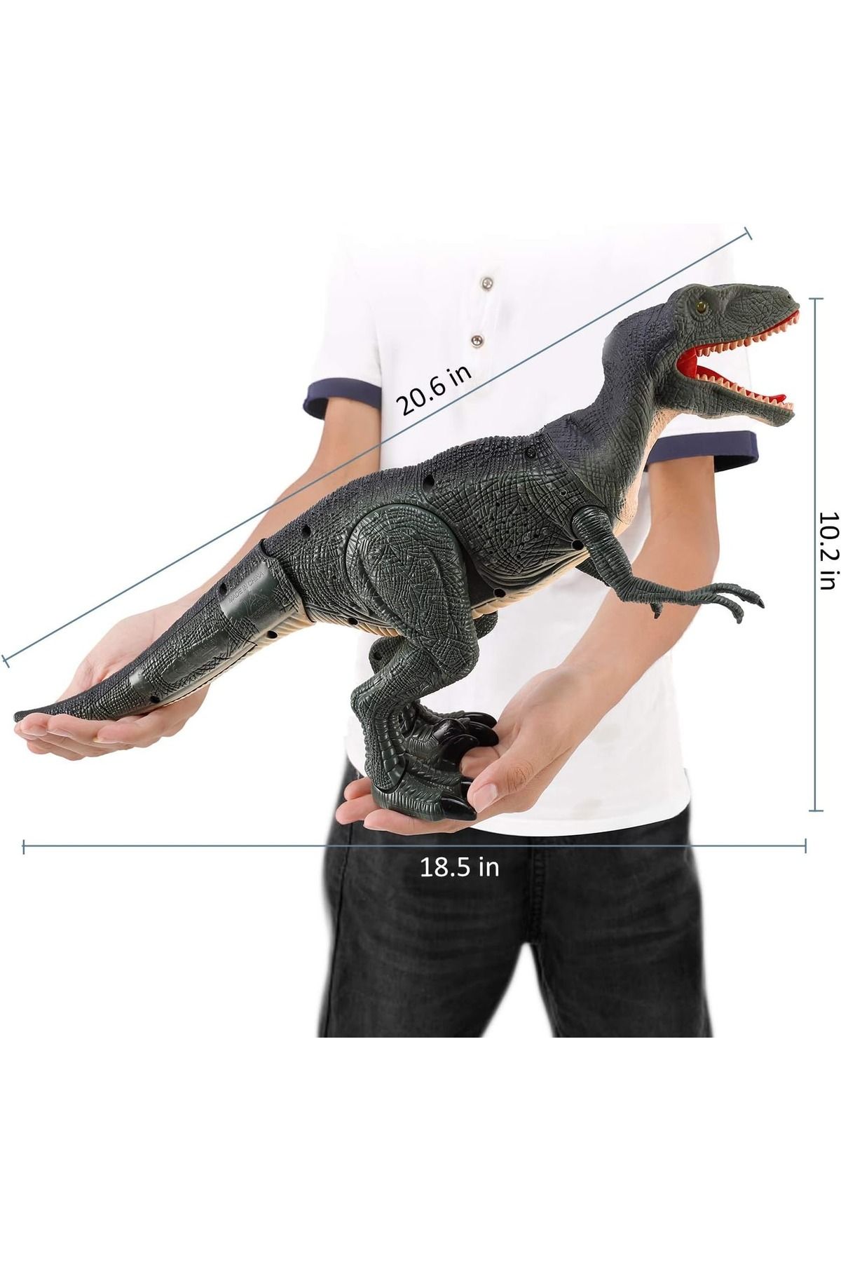 Generic-Dino Planet R/C Walking Velociraptor Dinosaur Toy – Realistic Movement, Lights & Sounds 7