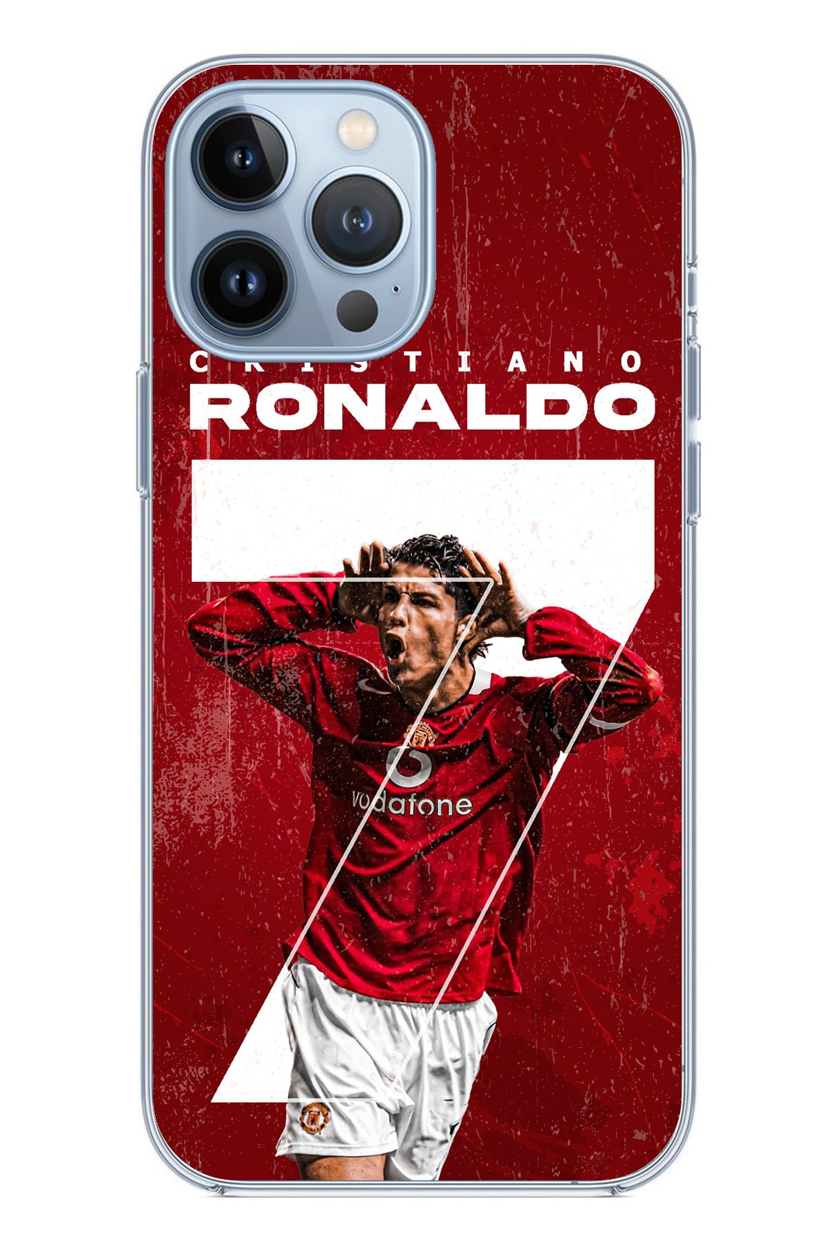 TechTree iPhone 13 PRO MAX Uyumlu Ronaldo 7 Tasarımlı Şeffaf Silikon Kılıf