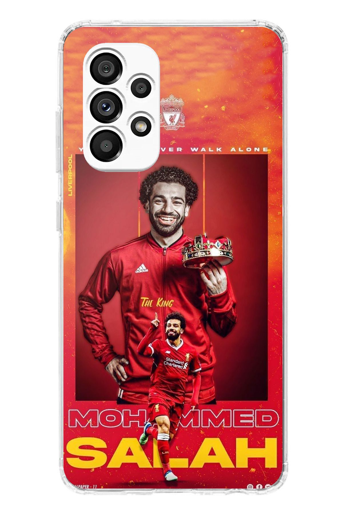 TechTree Galaxy A23 Uyumlu Salah King Kral Tasarımlı Şeffaf Silikon Kılıf