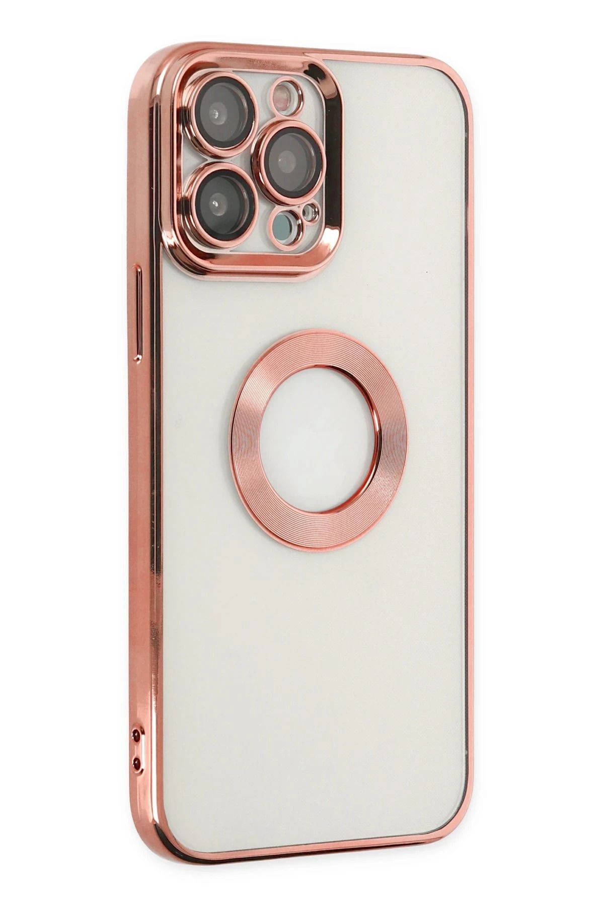 NewFace iPhone 13 Pro Max Kılıf Slot Silikon - Rose Gold WLZOR